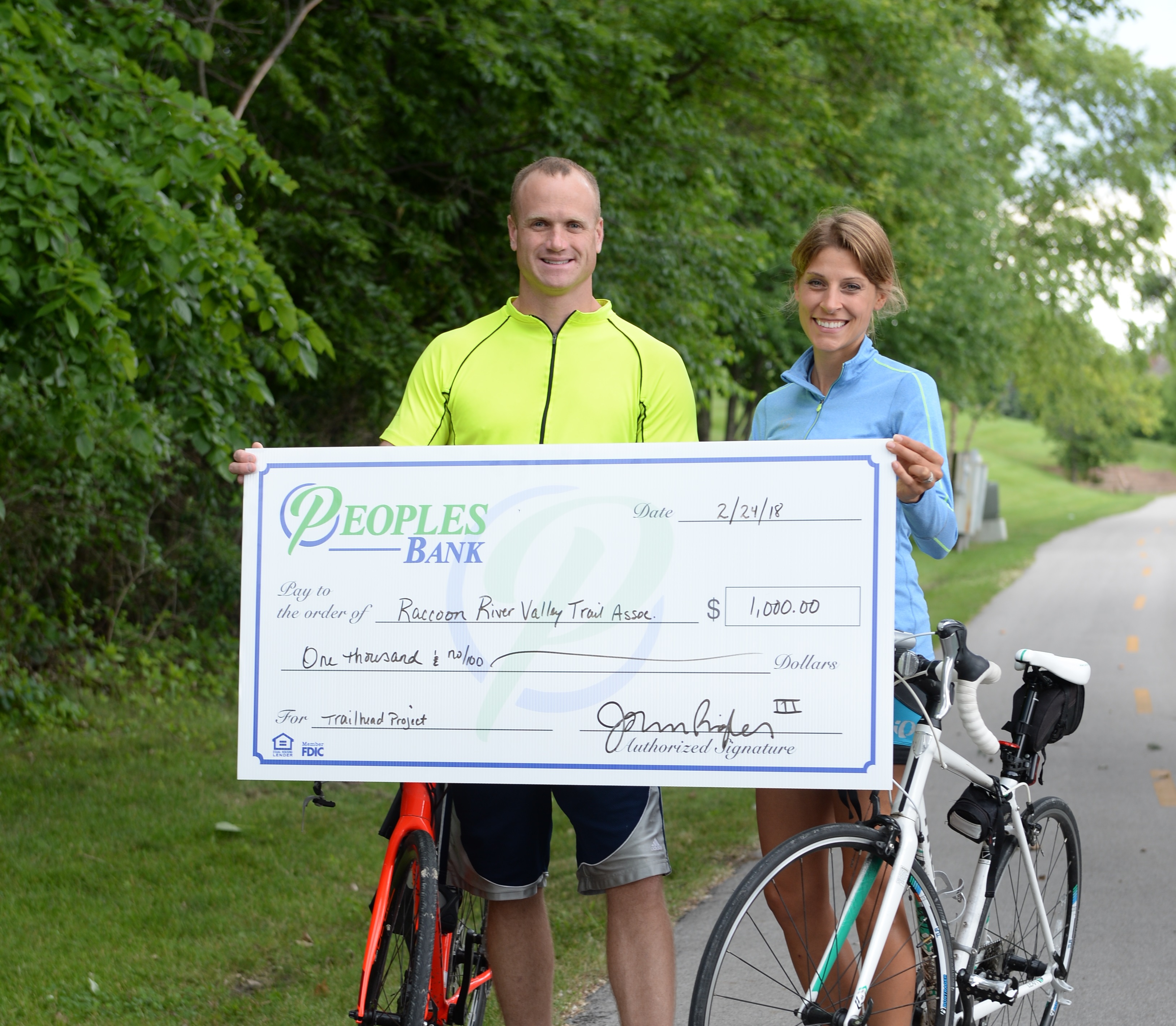 Peoples Bank promotes, values Raccoon River Valley Trail as Central Iowa gem